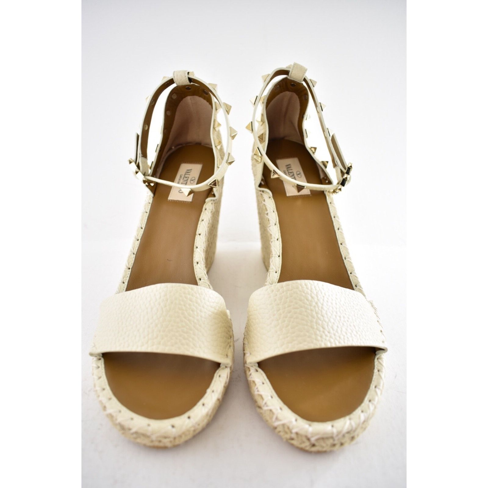 Valentino Rockstud Ankle Strap Platform Wedge Sandal Heel 40 Size US 10 / IT 40 - 7 Thumbnail