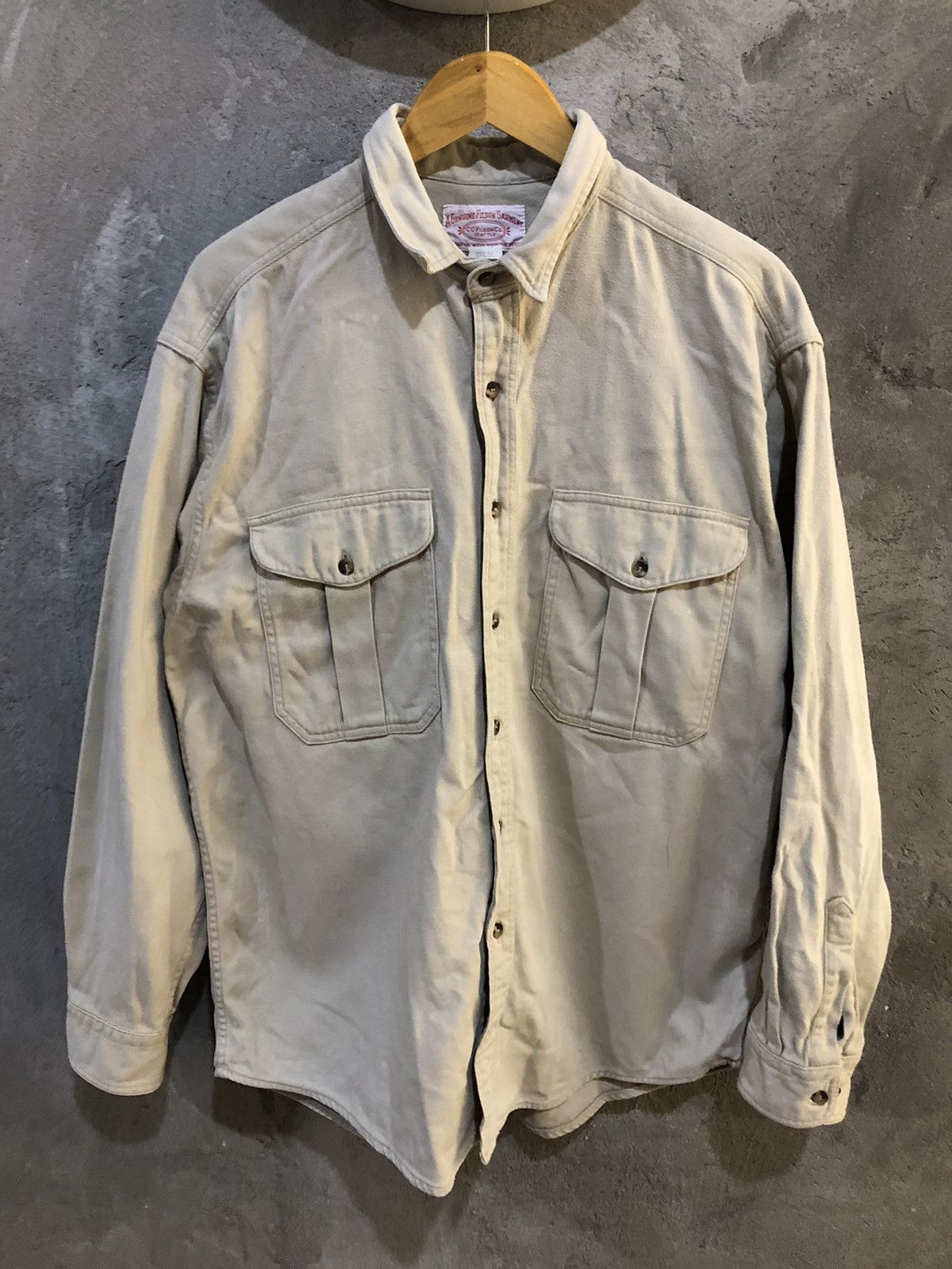 Filson Vintage Filson Heavy Cotton Distressed L/S Shirt Size US L / EU 52-54 / 3 - 1 Thumbnail