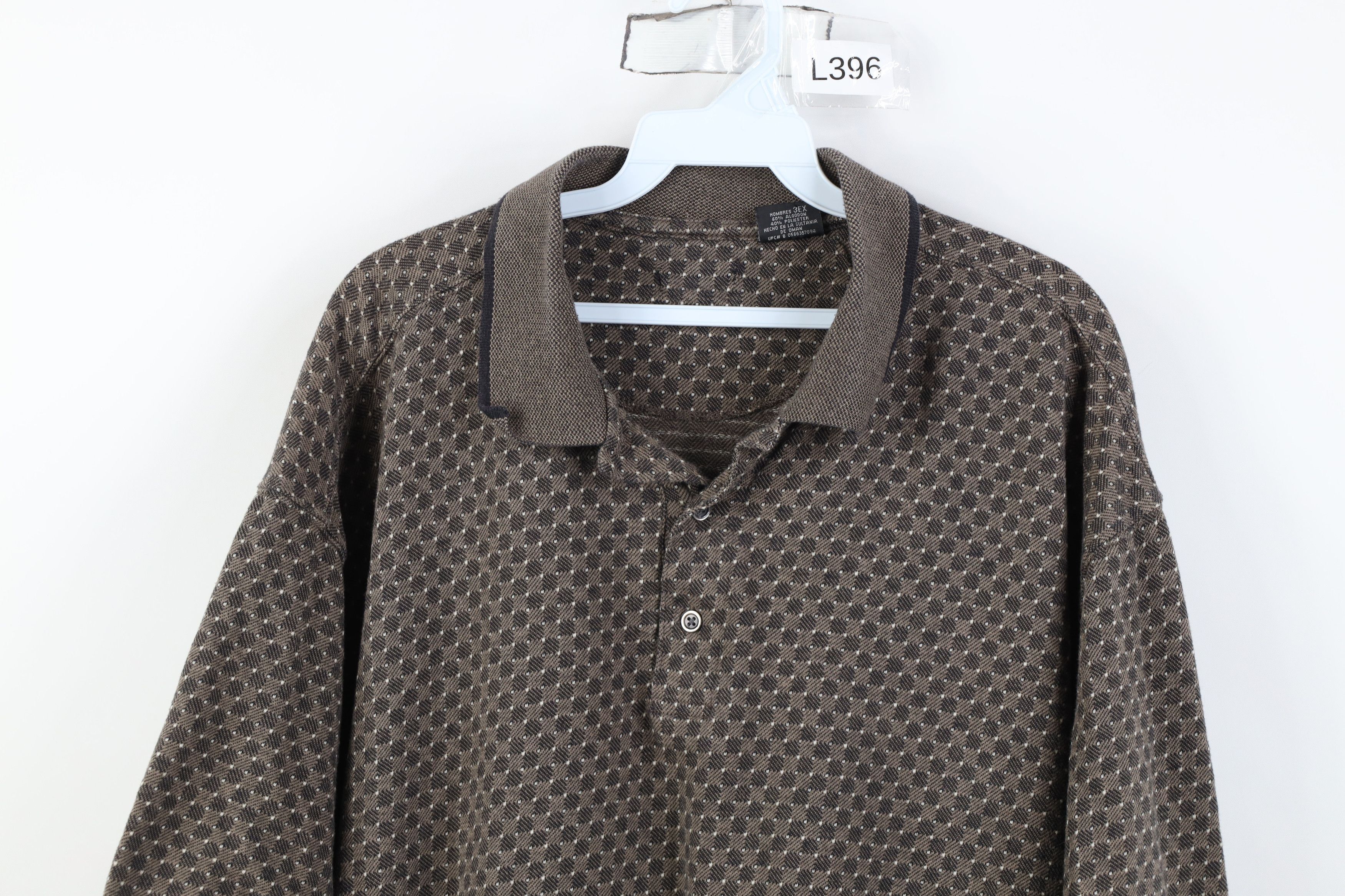 Vintage Vintage 90s Streetwear Checkered Collared Golf Polo Shirt Size US XXL / EU 58 / 5 - 2 Thumbnail