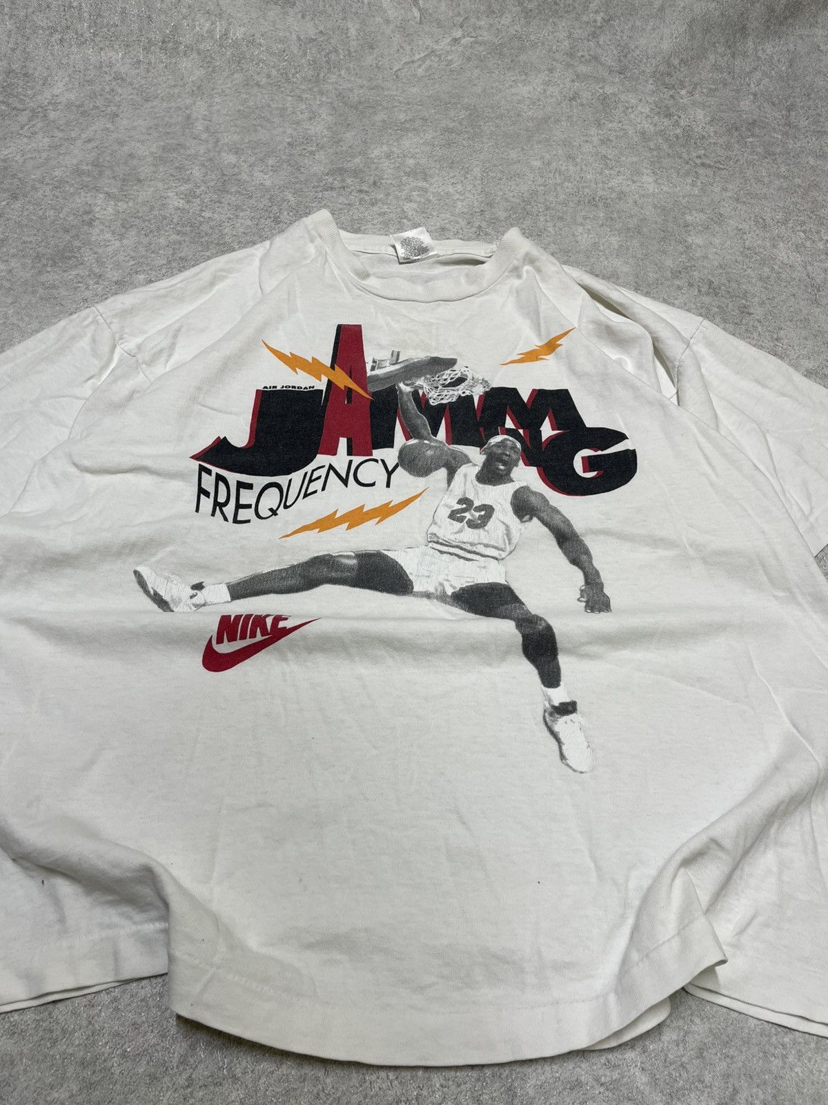 Jordan Brand × Nike × Vintage One seam limited Jordan T-shirt one on sale 1990 Size US L / EU 52-54 / 3 - 5 Thumbnail