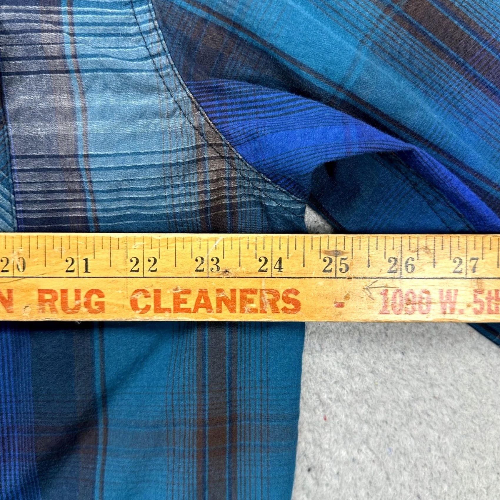 Levi's Levi's Mens 2XL Blue Gray Plaid Button Up Shirt Western Pearl Snap Flap Pocket Size US XXL / EU 58 / 5 - 7 Thumbnail