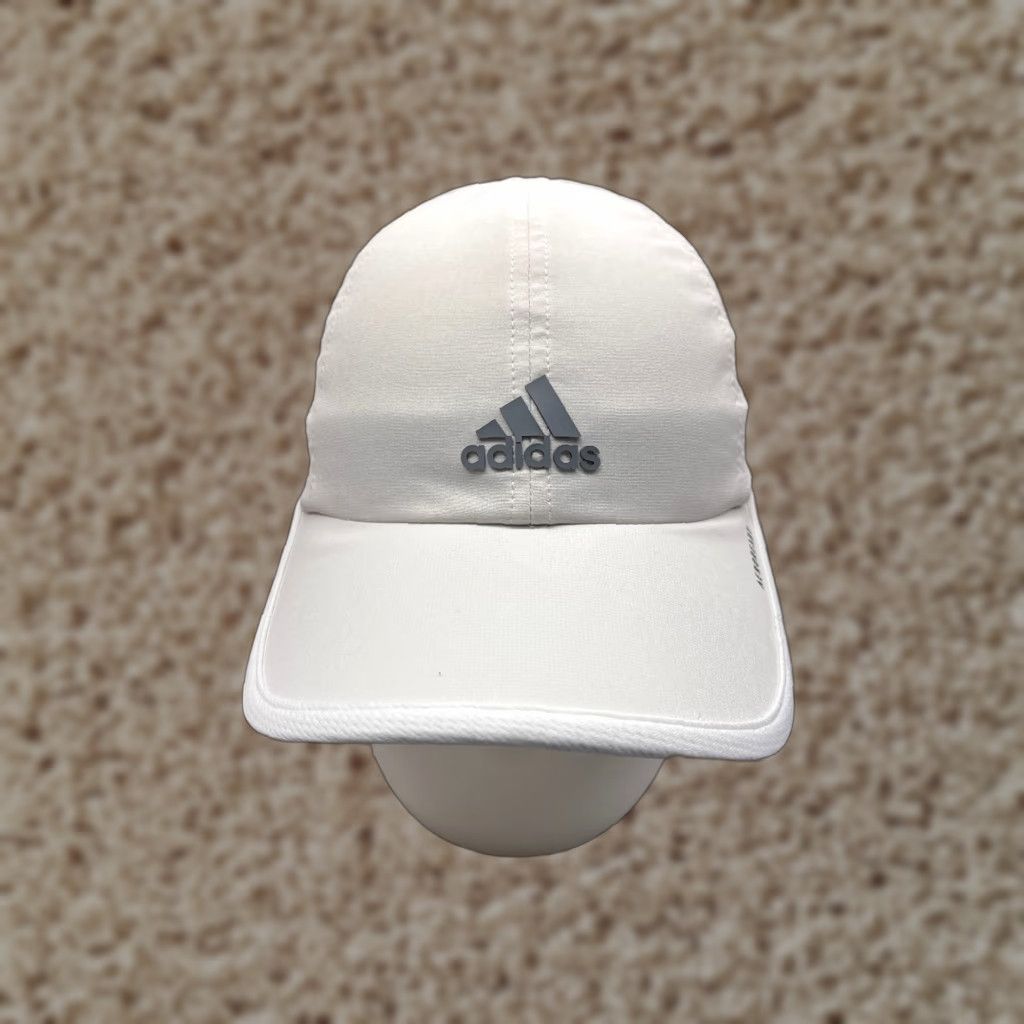 Adidas Adidas Hat Cap Strap Back Adult One Size White Polyester Run Gym Outdoor Baseball Cap Mens Size ONE SIZE - 1 Thumbnail