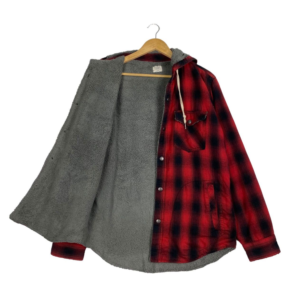 Flannel × Japanese Brand Back Number Flannel fleece hoodie Size US M / EU 48-50 / 2 - 7 Thumbnail