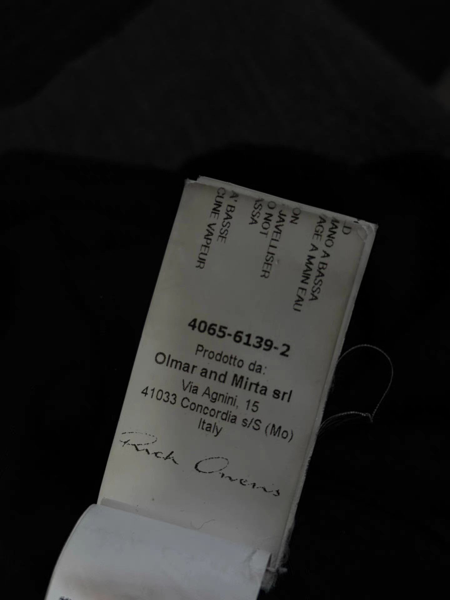 Rick Owens Rick Owens 14FW Pure Black Stiff Cotton T-Cut Long Sleeve Size US XS / EU 42 / 0 - 6 Thumbnail