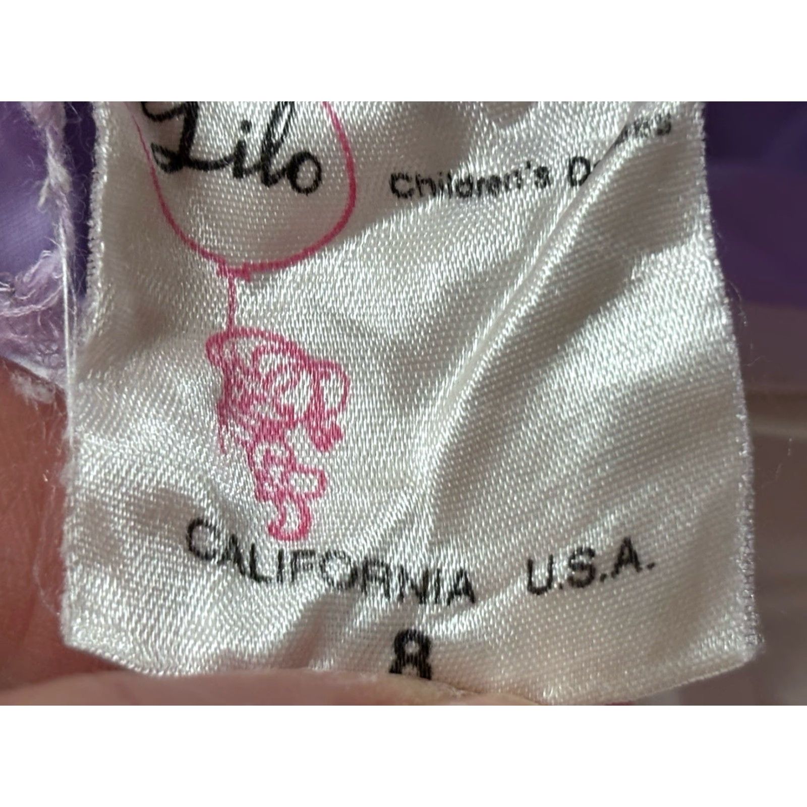 Vintage VINTAGE LILO Of California Dress Girls Size 8 White Purple Circle 1980s Pageant Size ONE SIZE - 6 Thumbnail