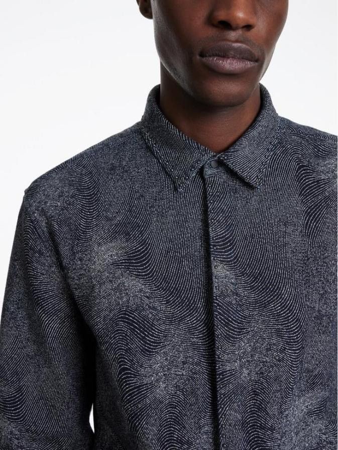John Varvatos studded Japanese denim Jase Shirt. Medium Size US M / EU 48-50 / 2 - 6 Thumbnail