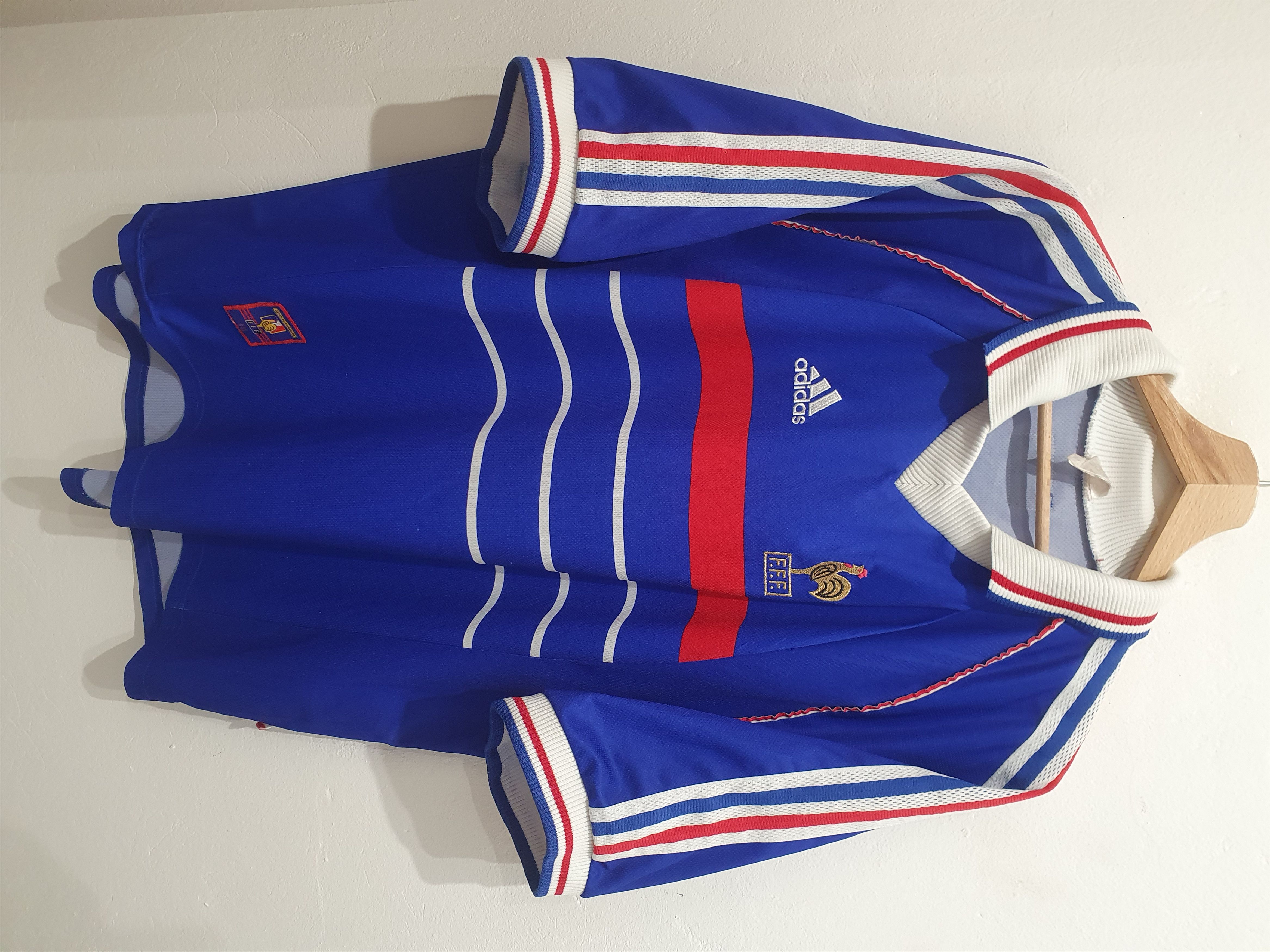 image of France 1998 Adidas Size XL Jersey Shirt 90's Vintage in Blue, Men's