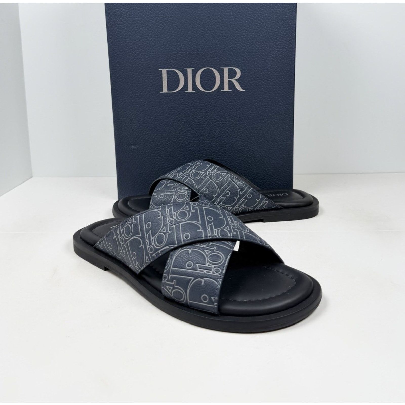 Dior Size 40EU/7US - Dior Alias Navy Blue Sandals NEW! Size US 7 / EU 40 - 2 Thumbnail