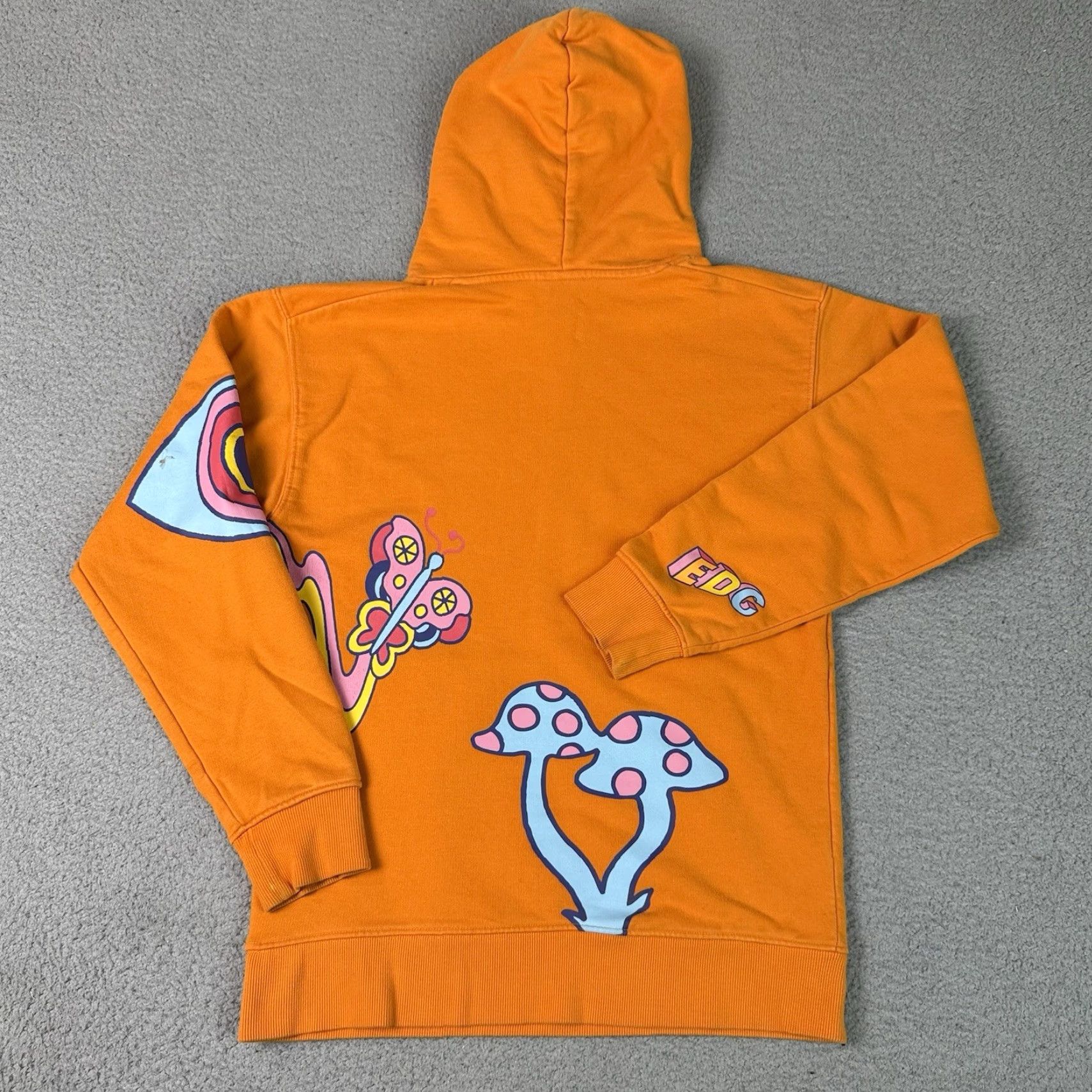 Rainbow VINTAGE Insomniac EDC Hoodie Adult Small Orange Rainbow EYE Sweatshirt AOP Rave Rare S Size US S / EU 44-46 / 1 - 7 Thumbnail