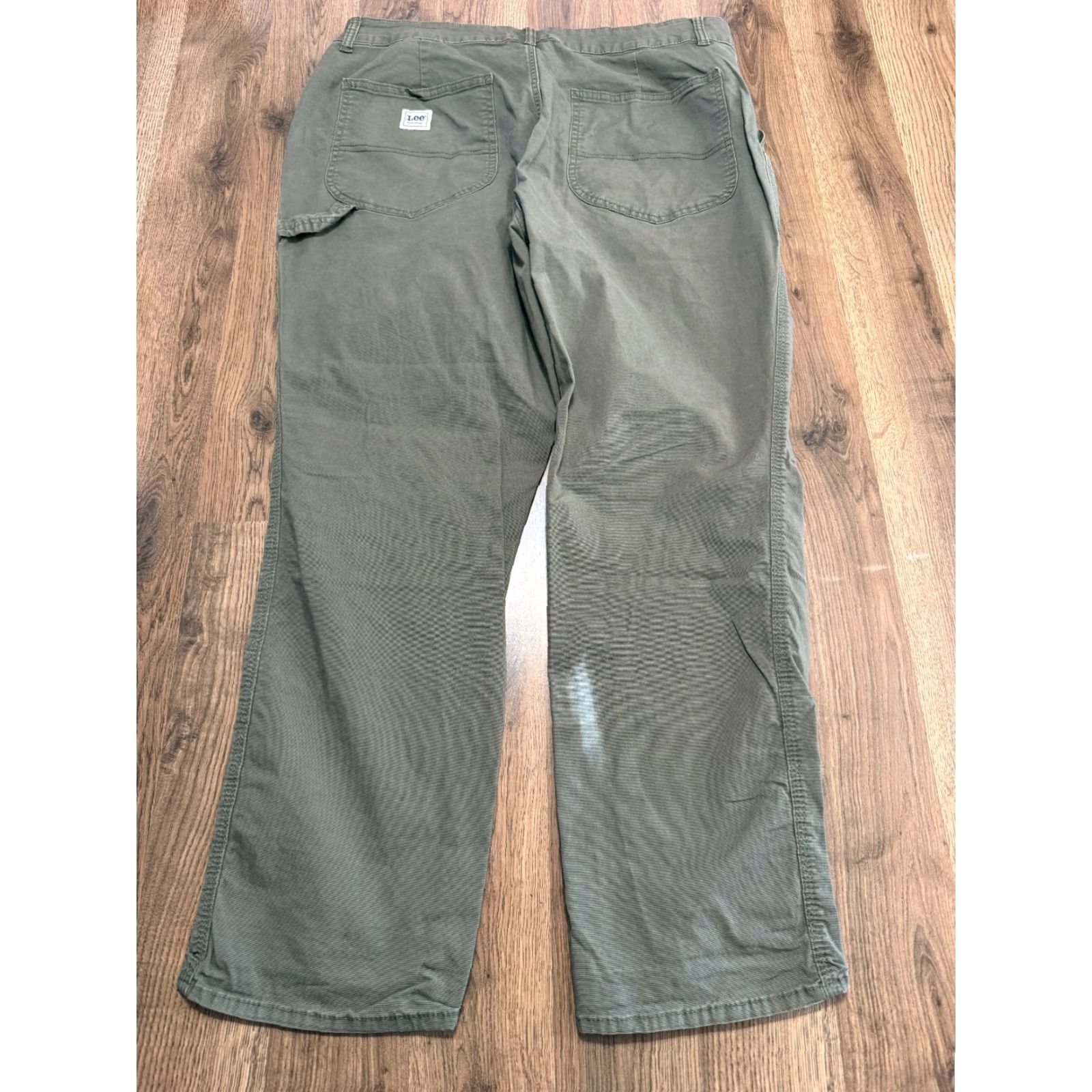 Lee Lee Pants Women's Small Green Workwear High Rise Straight Pockets Outdoor Cotton Chino Size 28" / US 6 / IT 42 - 3 Thumbnail
