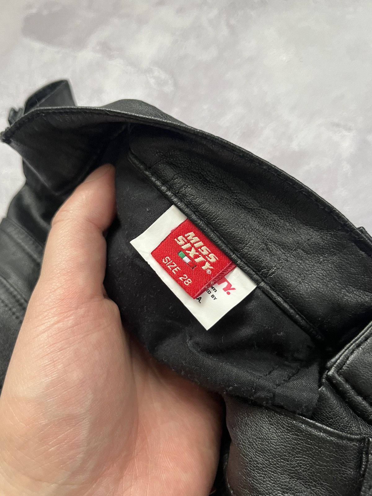 Japanese Brand × Miss Sixty Miss Sixty Flared Boot Cut Eco Leather Pants Jeans Y2K Size 28" / US 6 / IT 42 - 12 Thumbnail