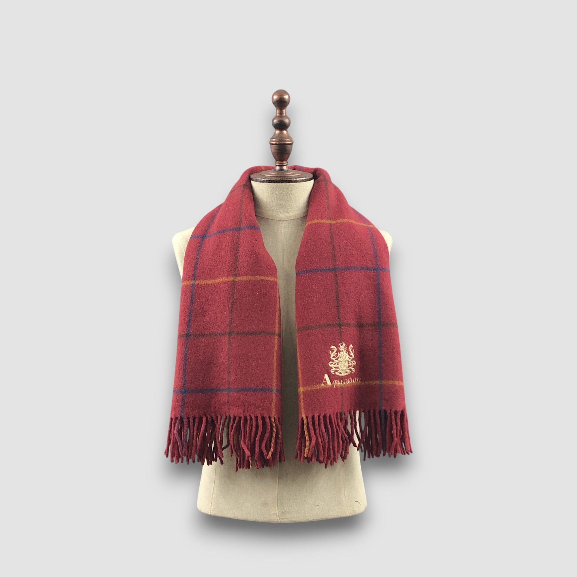 Aquascutum Vintage Aquascutum Scarf Muffler Wool Shawls Wraps Scarves Size ONE SIZE - 1 Thumbnail