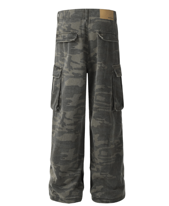 Japanese Brand × Jean Multi-pocket camouflage loose men's casual cargo trousers Size US 32 / EU 48 - 3 Thumbnail