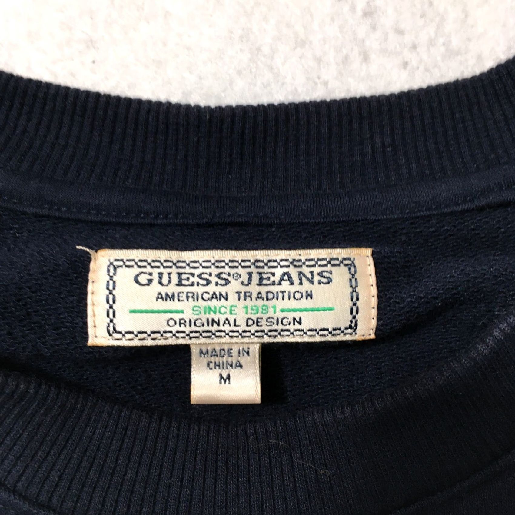 Guess GUESS Sweatshirt Mens Large Blue Logo Pullover Long Sleeve Crew Neck Knit Size US L / EU 52-54 / 3 - 3 Thumbnail