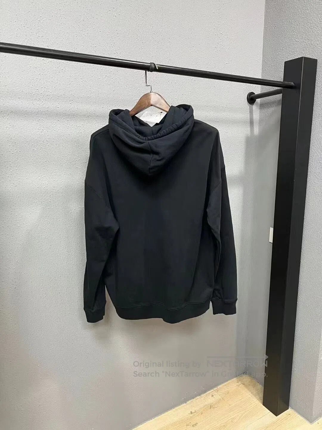 Loewe Loewe Black Textured Hooded Sweatshirt. Size US XL / EU 56 / 4 - 2 Thumbnail