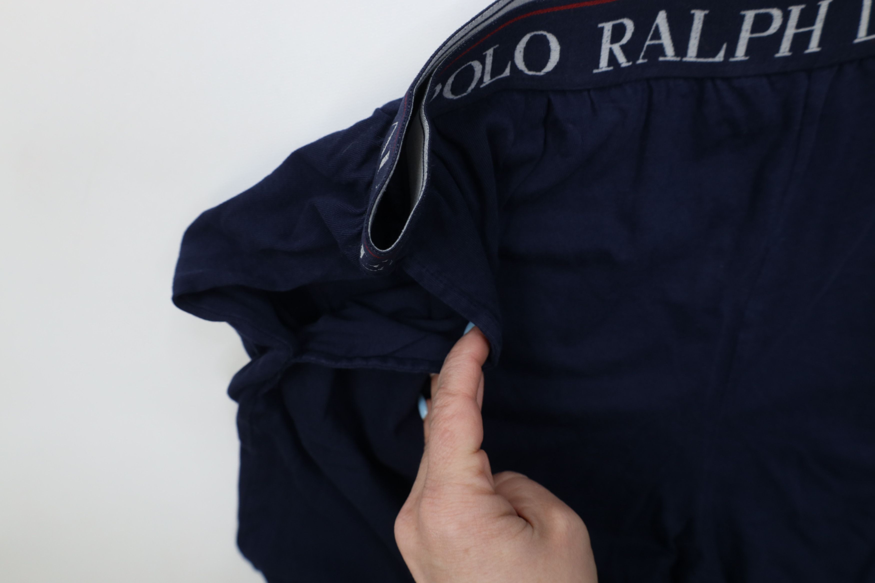 Polo Ralph Lauren Vintage Y2K Ralph Lauren Wide Leg Pajama Pants Navy Blue Size US 38 / EU 54 - 6 Thumbnail
