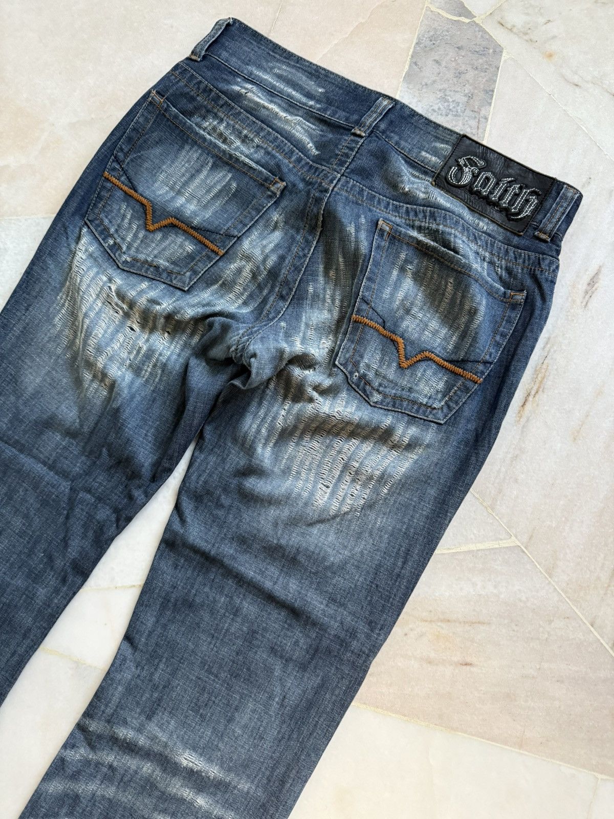 Dsquared2 Dsquared2 Distressed Denim Flare Jeans Size US 33 - 5 Thumbnail
