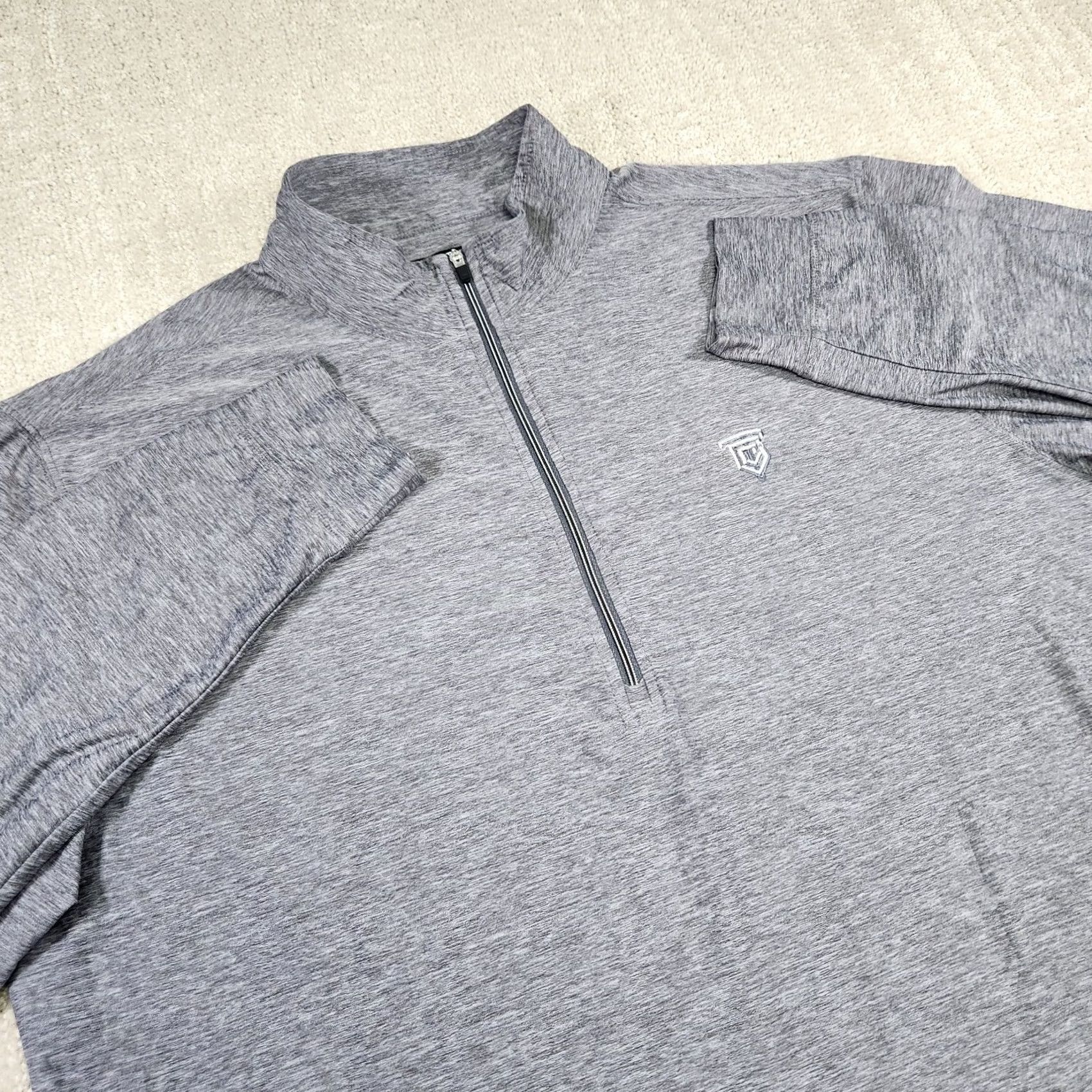 Vintage Straight Down Pullover Men Large Gray Performance 1/4 Zip Golf Lightweight Size US L / EU 52-54 / 3 - 2 Thumbnail