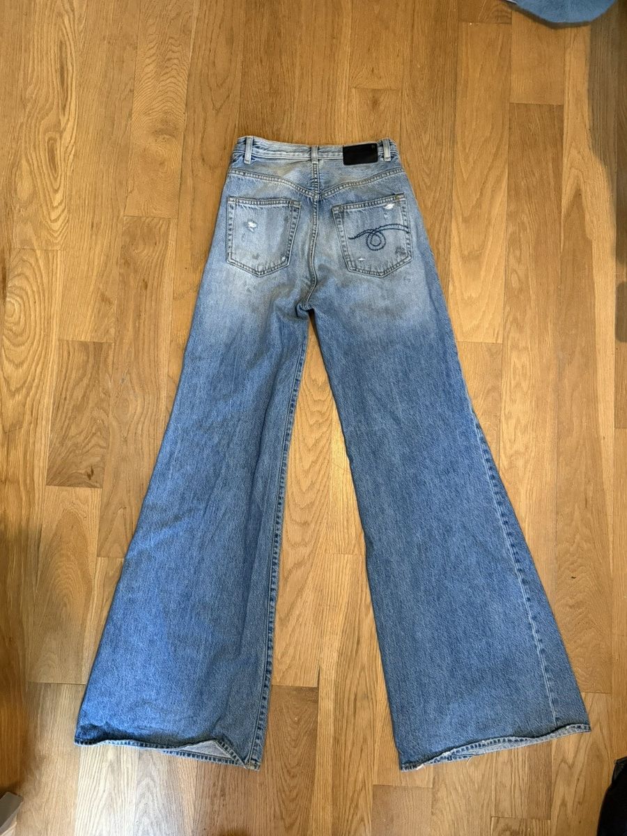 R13 R13 Raegan Wide Leg Jeans Size 27" / US 4 / IT 40 - 6 Thumbnail
