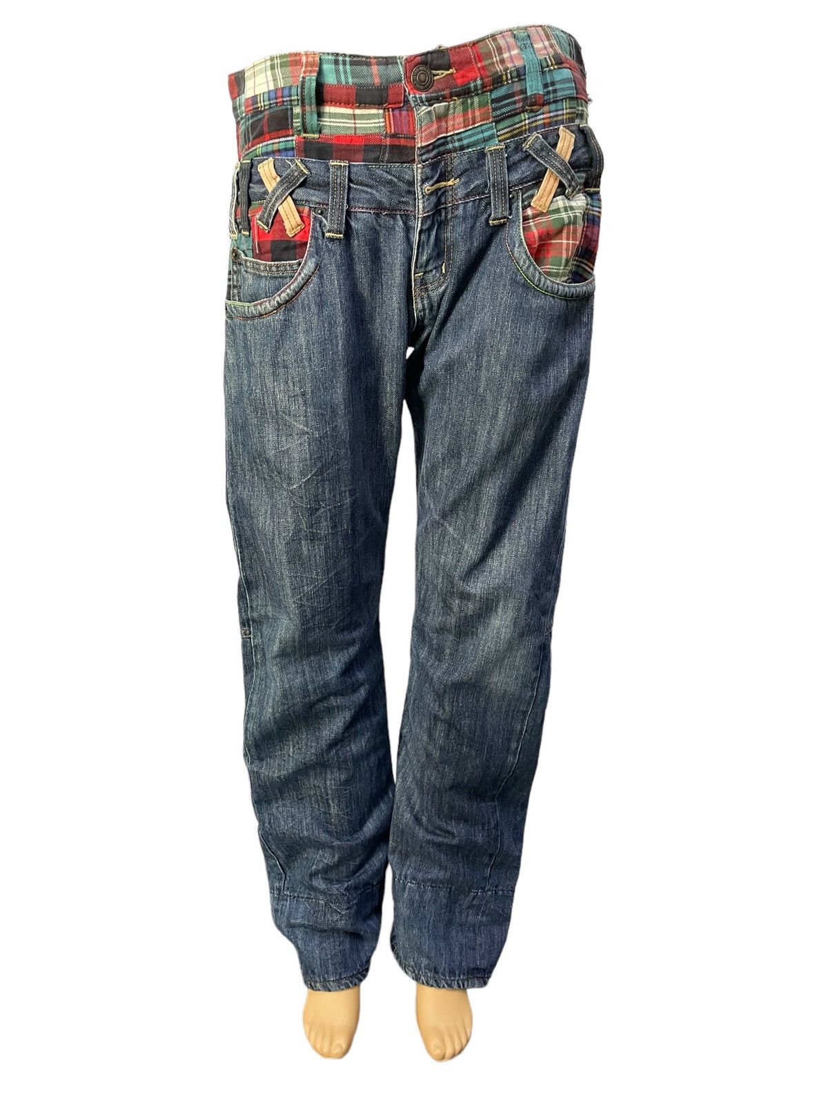 Japanese Brand × Junya Watanabe Dominate Japan Double Waist Patch Work Double Lined Jeans Size US 32 / EU 48 - 3 Thumbnail