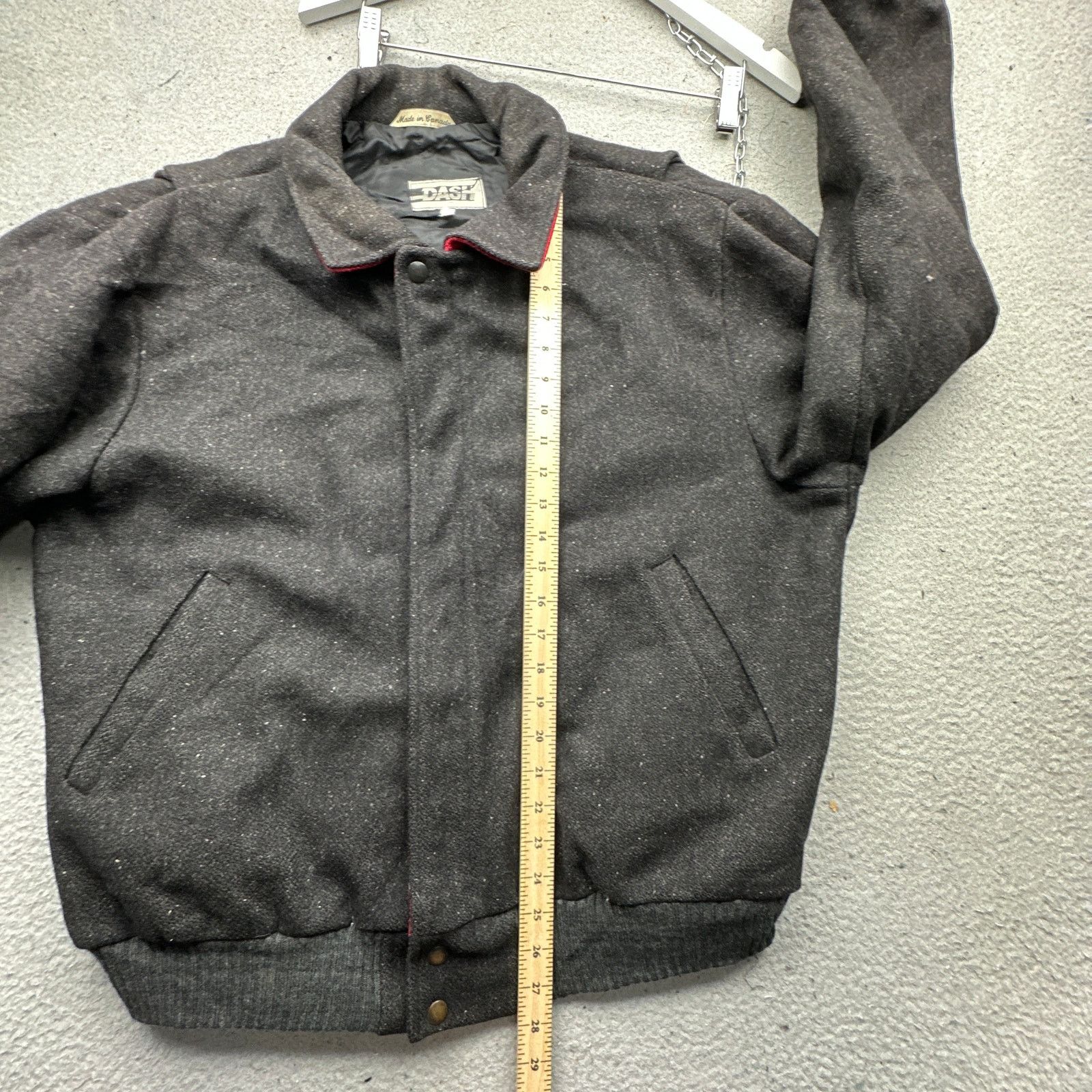 Other Vintage Dash Pure Wool Bomber Jacket Mens 44 Large Gray Size US L / EU 52-54 / 3 - 4 Thumbnail