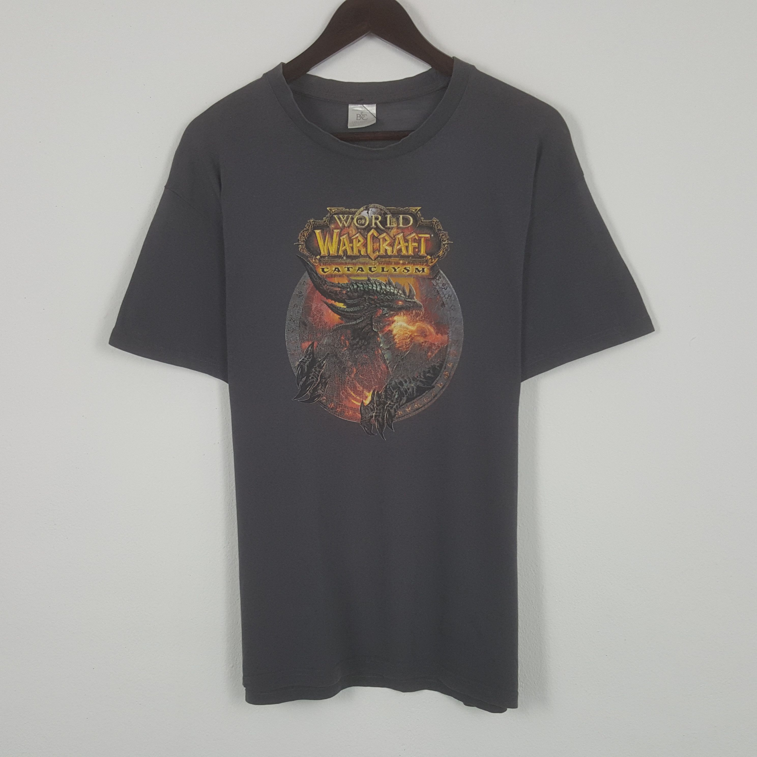 image of Playstation x Vintage World Warcraft Tshirt in Dark Grey, Men's (Size Medium)