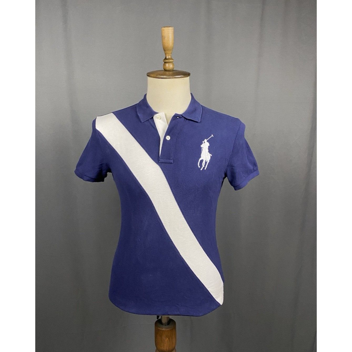 Polo Ralph Lauren Polo Ralph Lauren Big Logo Vintage Men's Blue Polo T-Shirt S Size US L / EU 52-54 / 3 - 1 Thumbnail