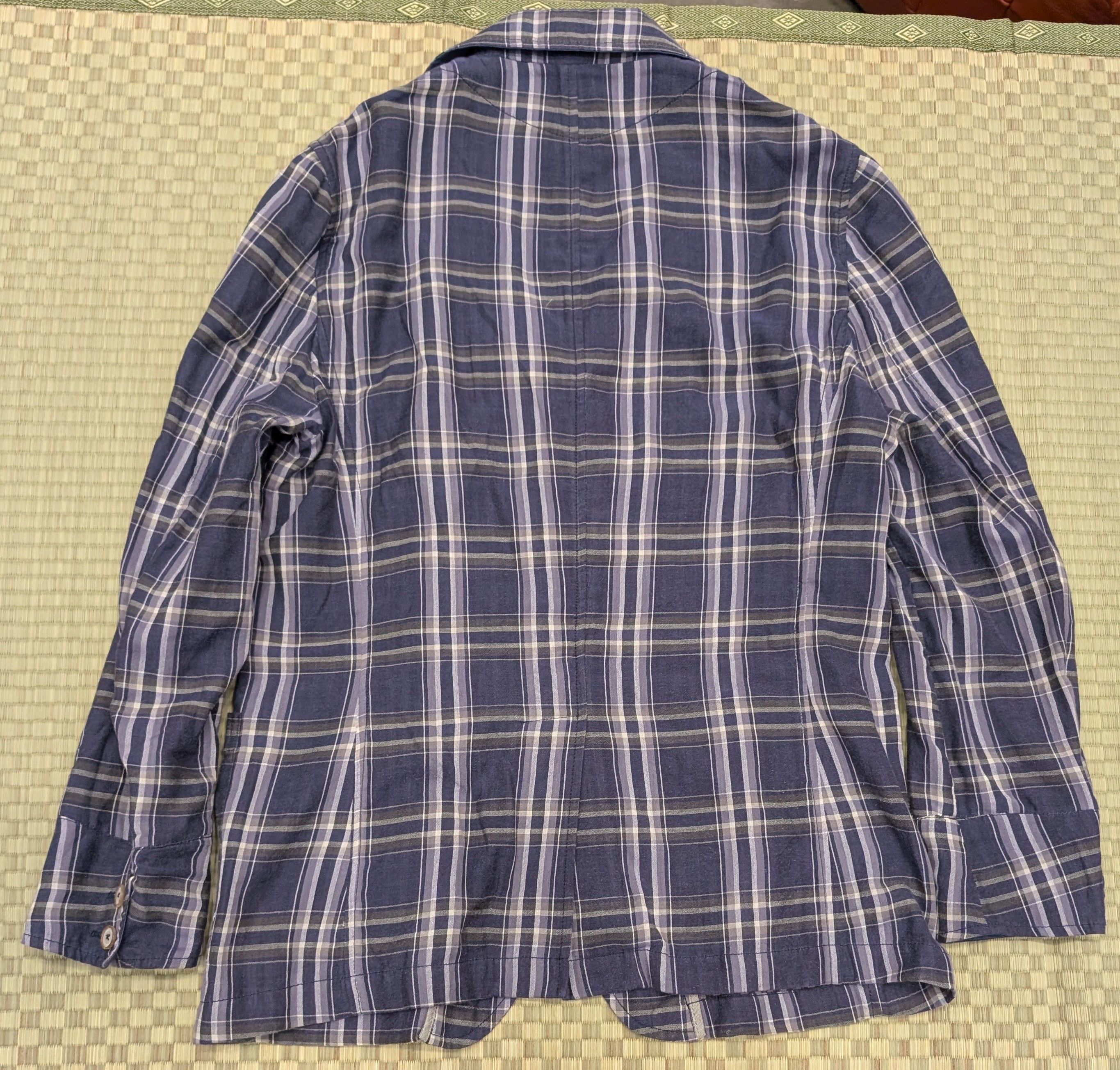 GIAN CARLO ROSSI Giancarlo Rossi Plaid Cotton Blazer Made in Italy Size 38R - 2 Thumbnail