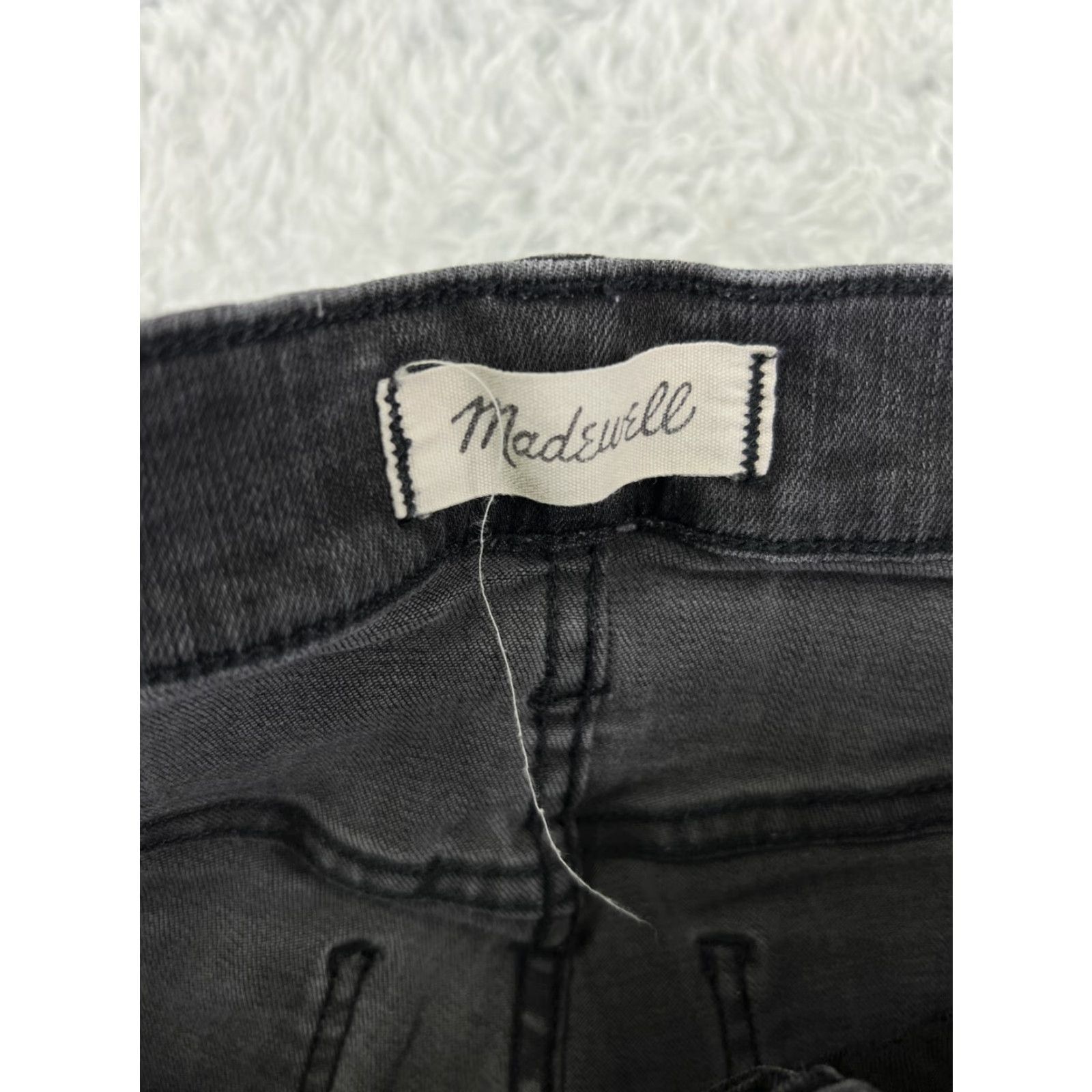 Madewell Madewell Jeans Denim High Rise Skinny Black 26 Womens Distressed 5-Pocket Inseam 27 Cotton Blend Size 26" / US 2 / IT 38 - 3 Thumbnail