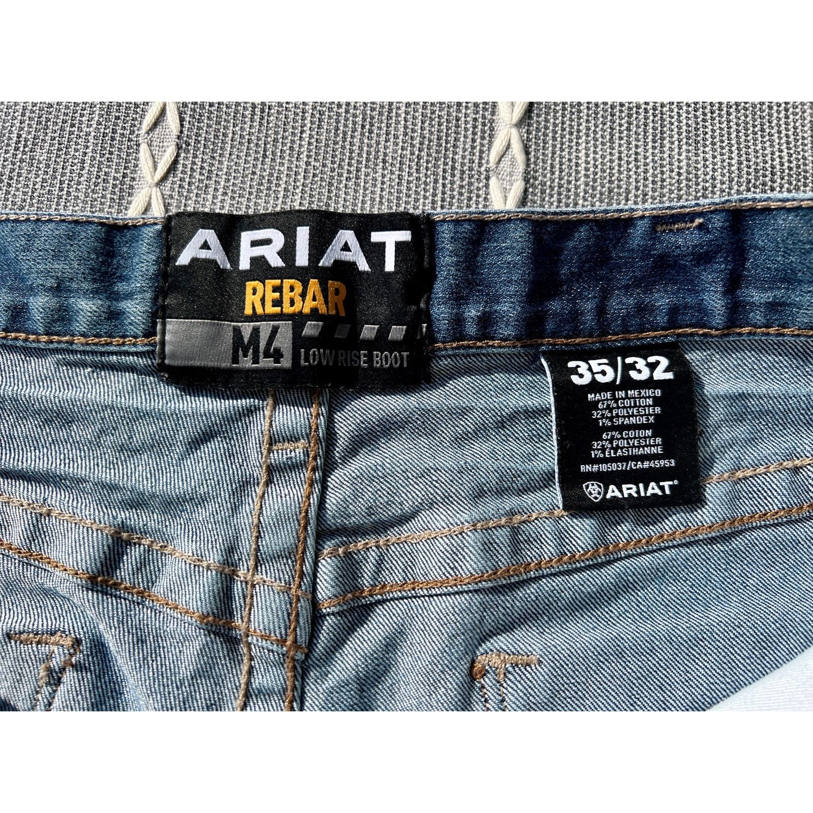 Ariat Men's Ariat Rebar M4 Low Rise Bootcut jeans 35x32 True 33x30 Size US 35 - 4 Thumbnail