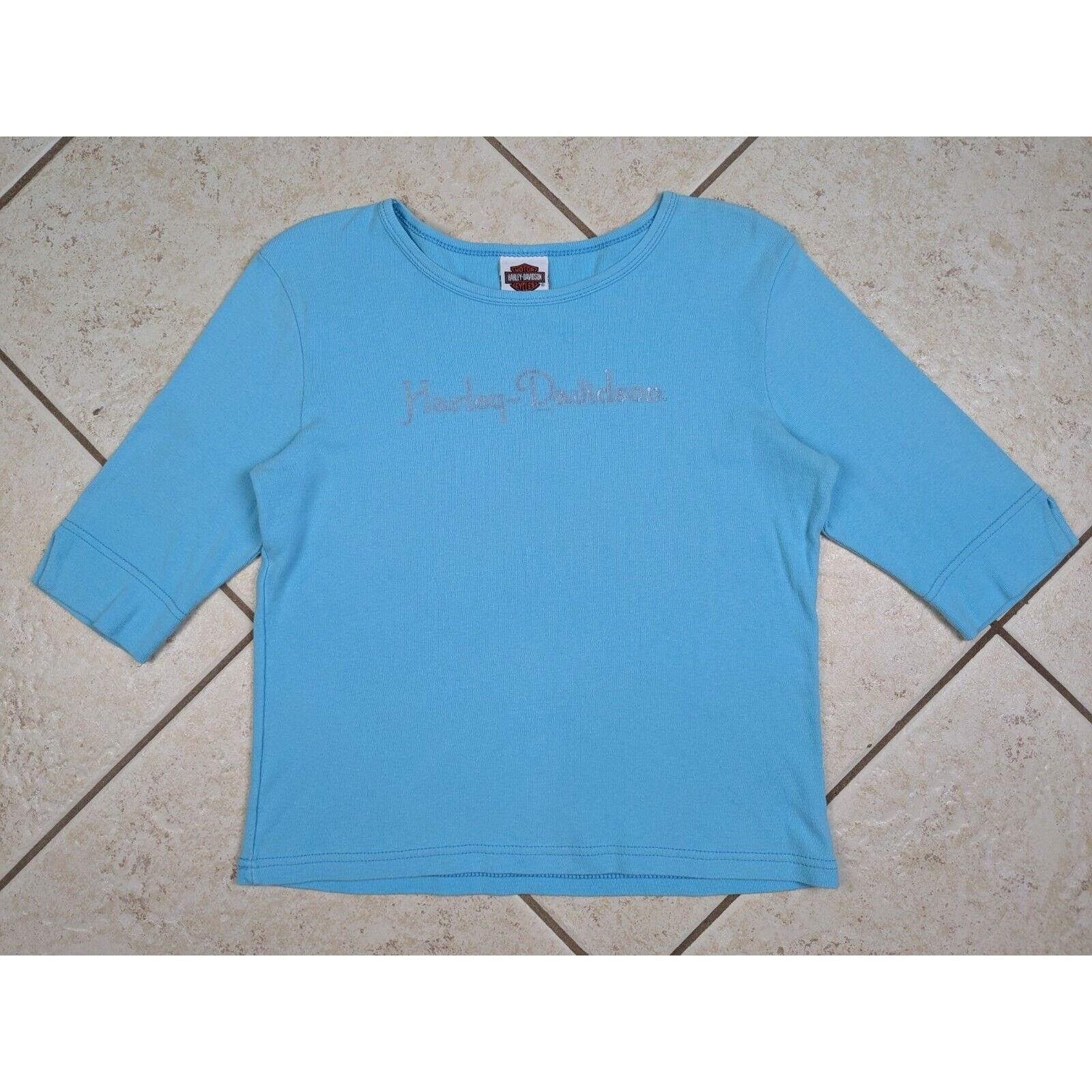 Harley Davidson Vtg Harley Davidson Shirt M Blue Y2K 3/4 Sleeve Sarasota FL Size M / US 6-8 / IT 42-44 - 1 Thumbnail