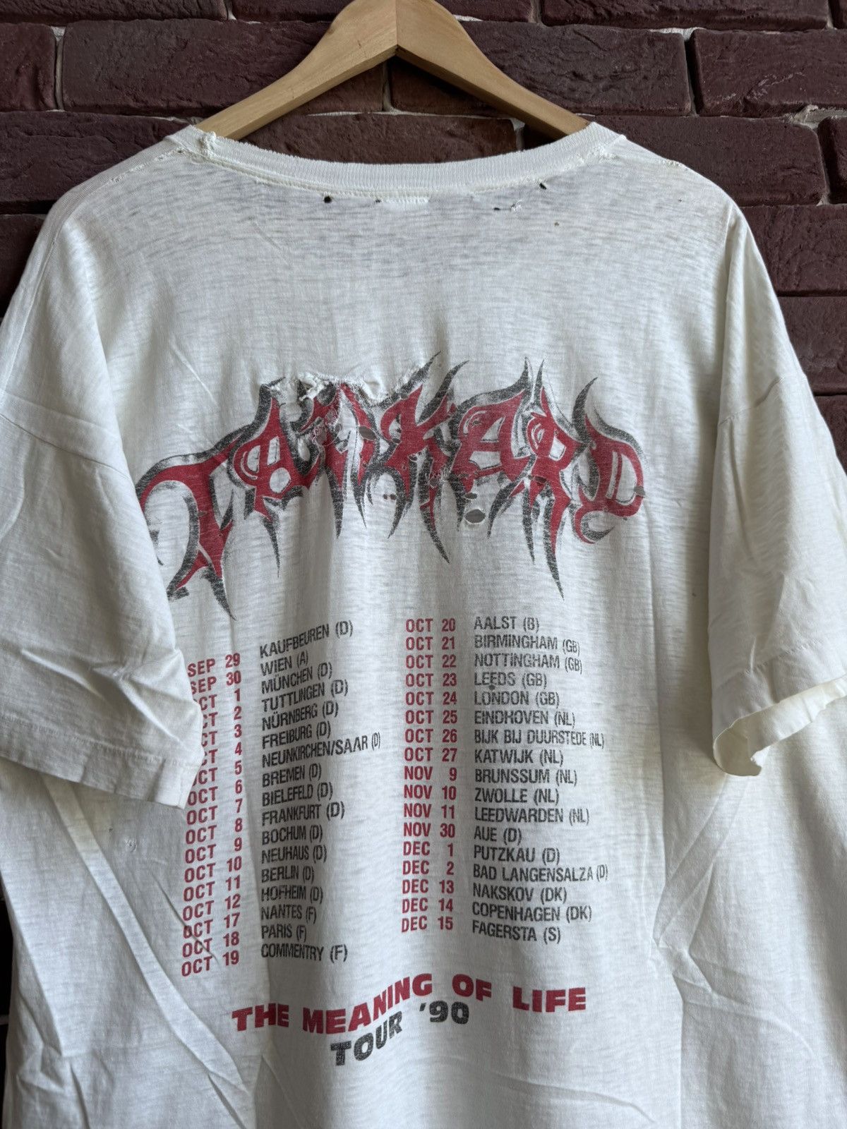 Band Tees Rare Tankard 1990 The Meaning Life Metal Vintage Band Shirt Size US L / EU 52-54 / 3 - 11 Thumbnail