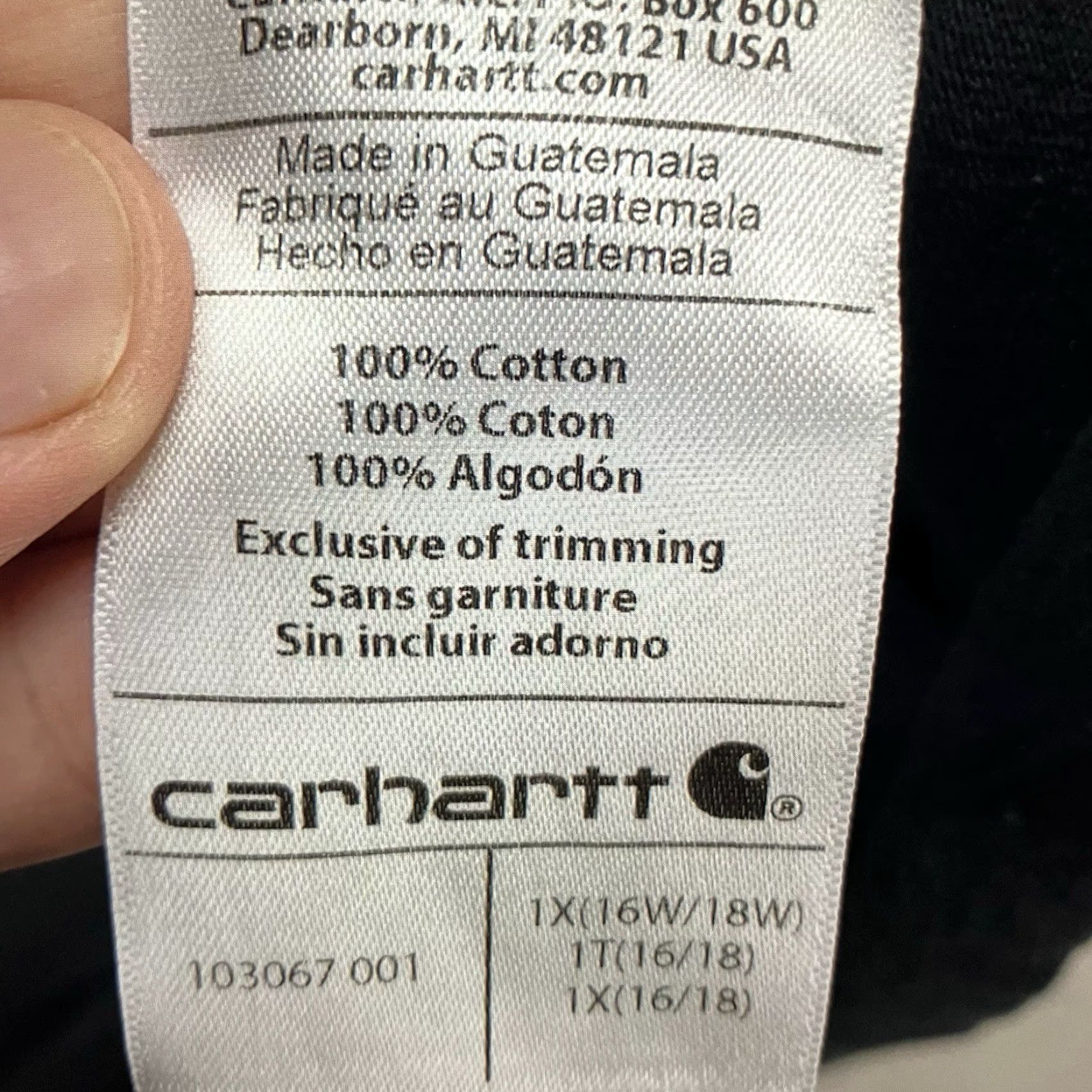 Carhartt VINTAGE Carhartt Women's T Shirt Short Sleeve Black Logo Pocket Plus Size 1X Cotton Casual Workwear Size XL / US 12-14 / IT 48-50 - 7 Thumbnail