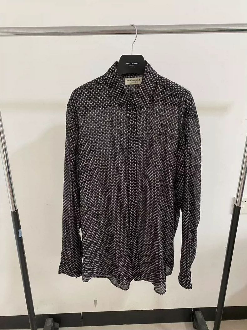 Saint Laurent Paris Saint Laurent Printed Long Sleeve Shirt Size S- DMC Size US S / EU 44-46 / 1 - 1 Thumbnail