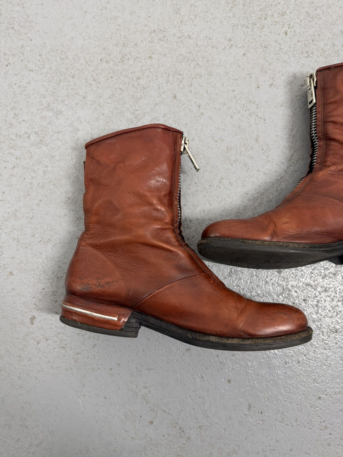A.S.98 A.S.98 Leather Front Zip Boots Size US 8 / EU 41 - 9 Thumbnail