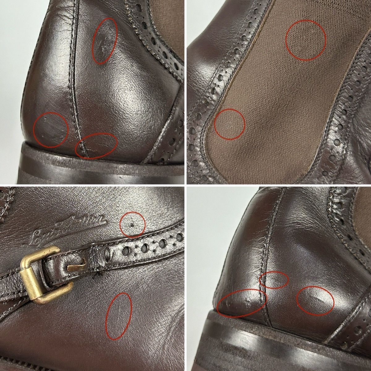 Louis Vuitton Louis Vuitton Brown Leather Chelsea Wingtip Brogue Boots Size US 12 / EU 45 - 24 Thumbnail