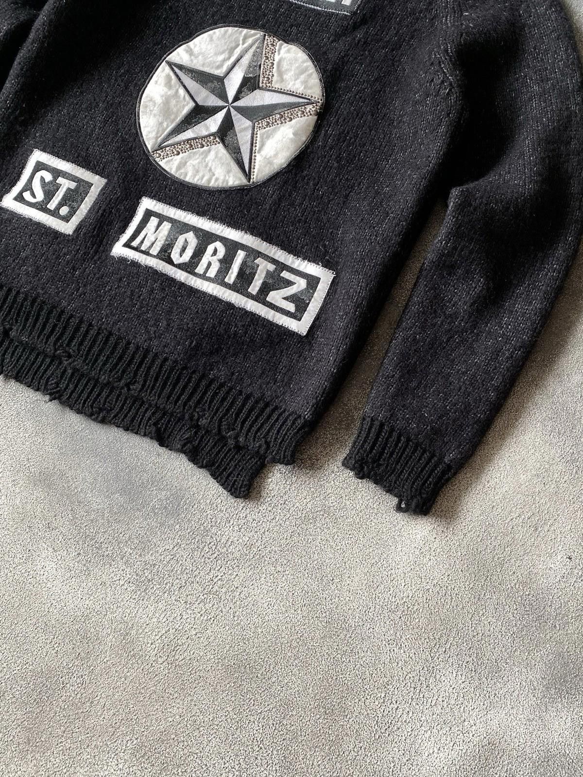 JET SET Jet Set Distressed St. Moritz Star Wool Sweater Women Size M / US 6-8 / IT 42-44 - 2 Thumbnail