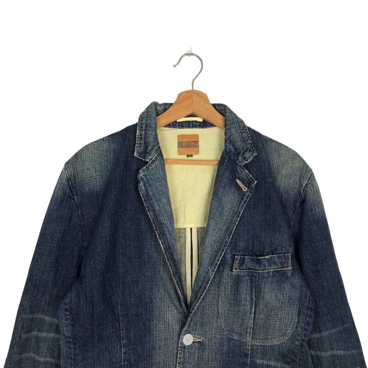 Issey Miyake 🔥90’s VINTAGE HIKORY CHORE DENIM JACKET PTPL JAPAN Size XL / US 12-14 / IT 48-50 - 2 Thumbnail