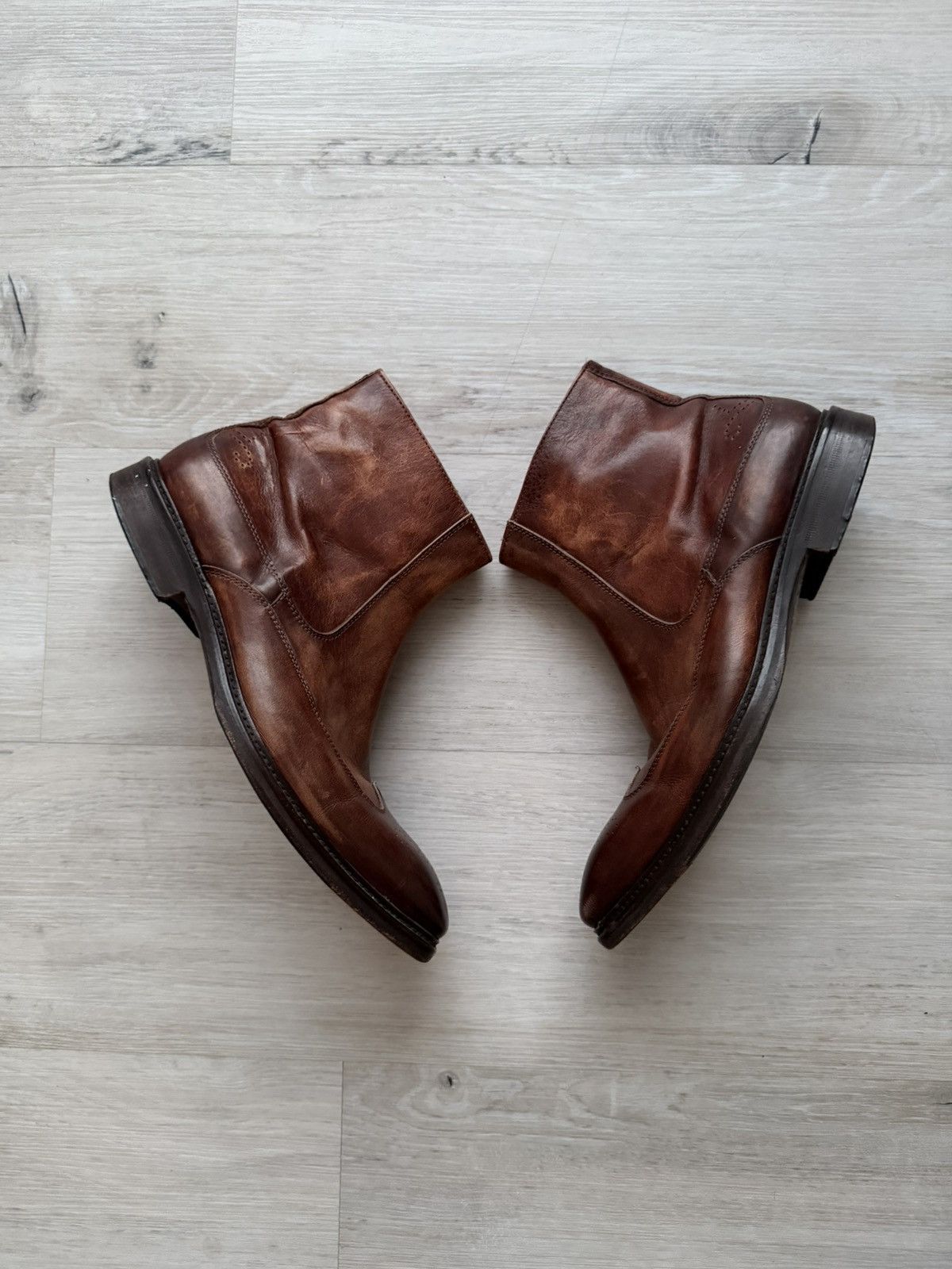 If Six Was Nine Vintage Italian AS 98 Like Guidi 795v Leather Biker Boots Size US 9 / EU 42 - 8 Thumbnail