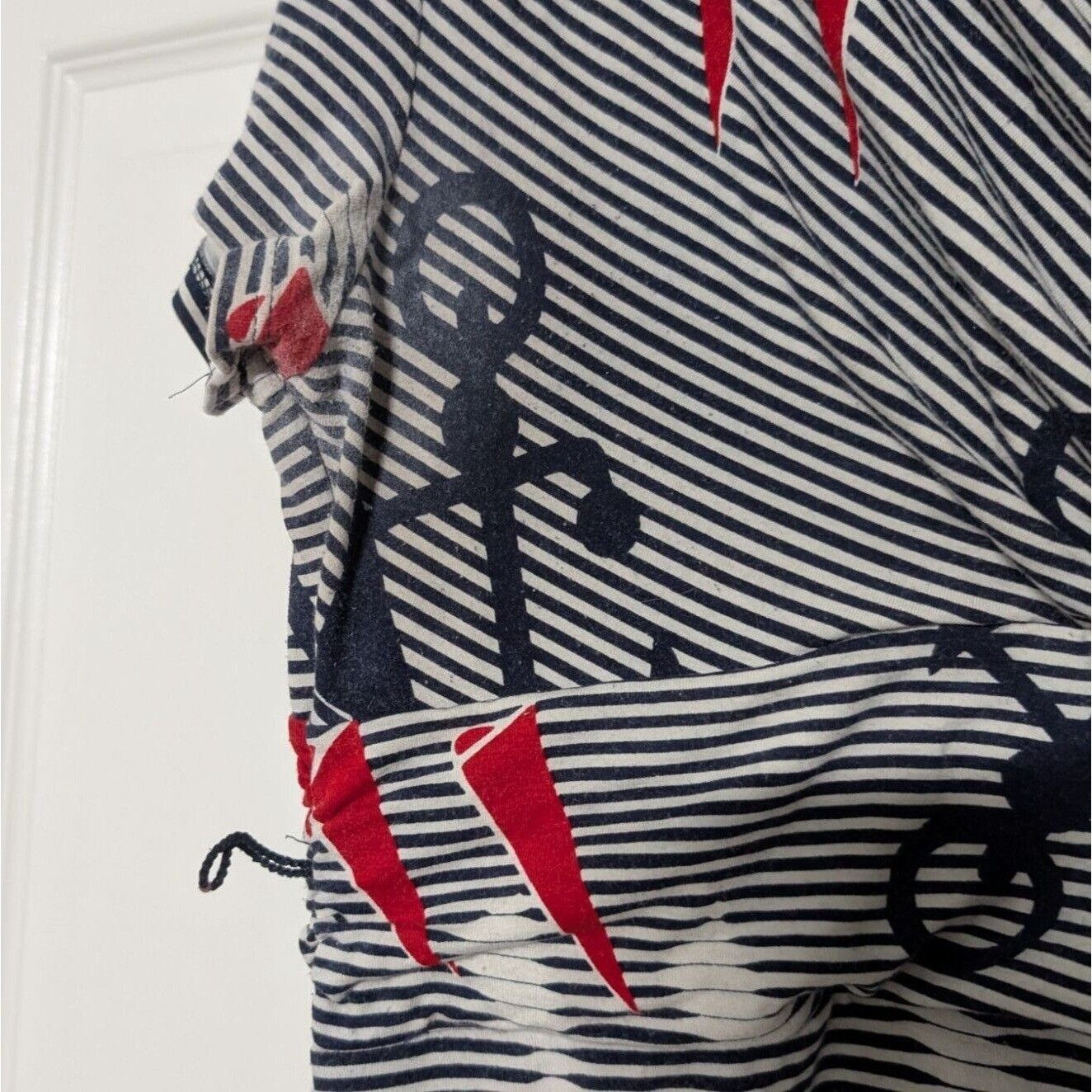Talbots Talbots Stripe Anchor Dress Womens Size Large Blue Nautical Size L / US 10 / IT 46 - 3 Thumbnail
