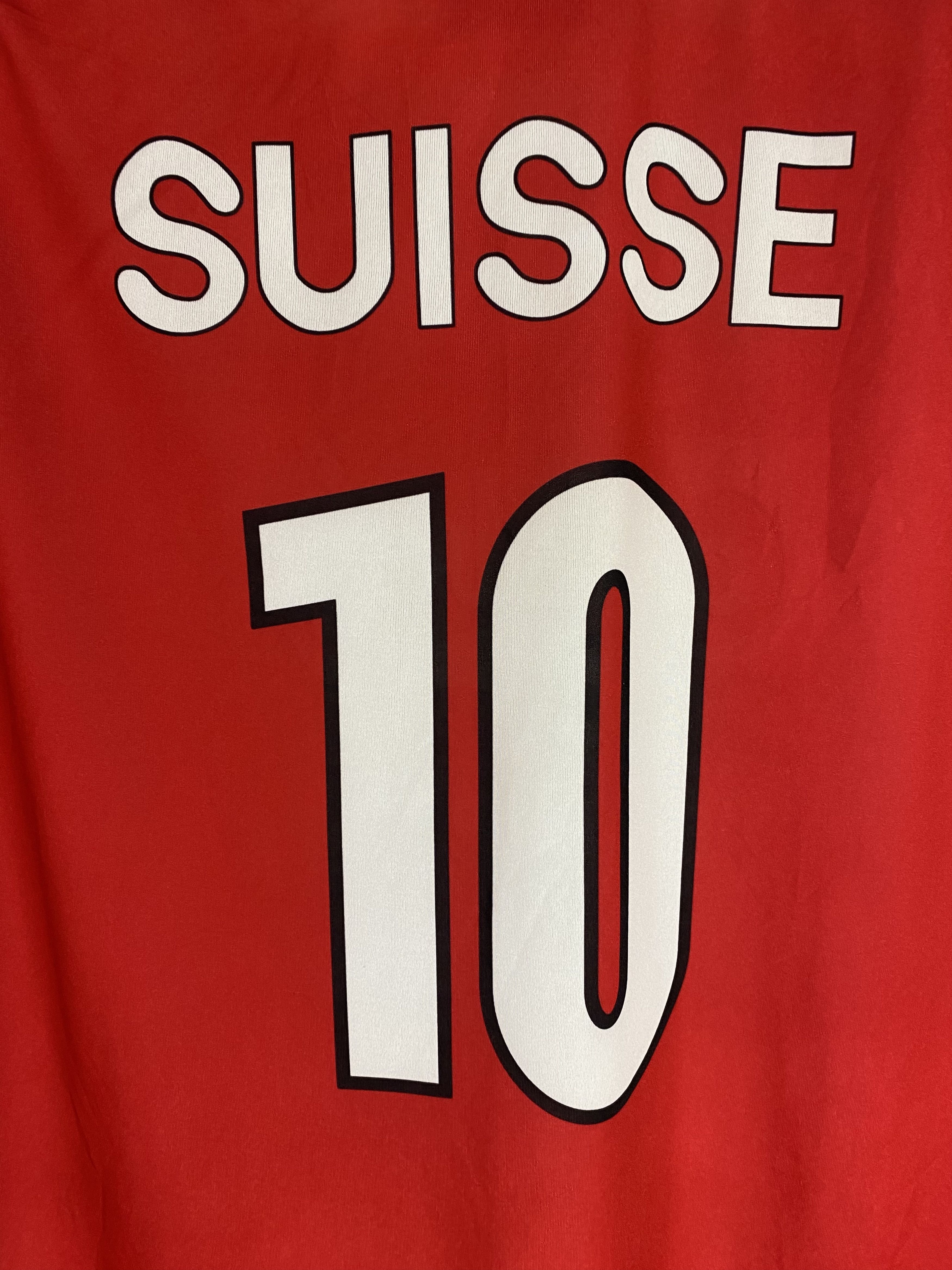 Vintage 90s Vintage SUISSE Carlsberg Red Soccer Jersey M491 Size US XL / EU 56 / 4 - 9 Thumbnail