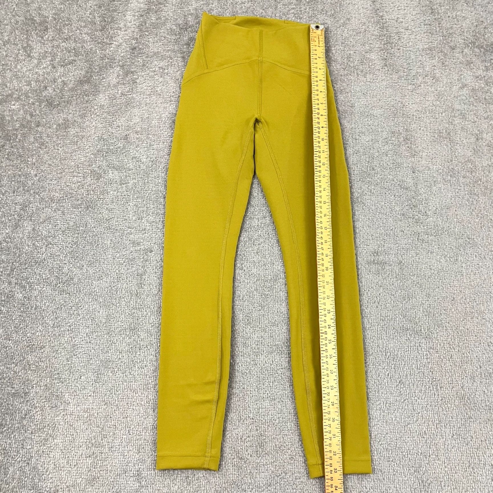 Lululemon Lululemon Instill Tights Women Sz 2 / 25" Yellow Mid Rise Active Yoga Gym 5DWPS Size ONE SIZE - 7 Thumbnail