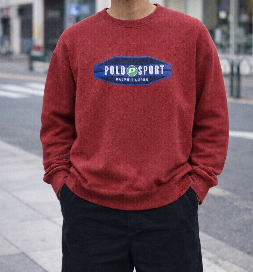 Polo Ralph Lauren Vintage 90s Polo Sport Ralph Lauren Spellout Sweatshirt Size US L / EU 52-54 / 3 - 2 Thumbnail