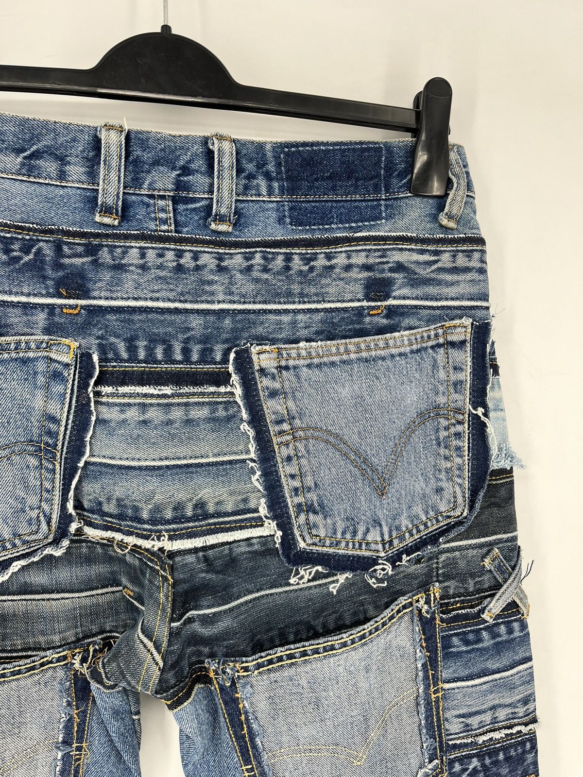 Levi's 90s Levi’s 501 Patchwork Multipocket Denim Custom Jeans USA Size US 34 / EU 50 - 13 Thumbnail