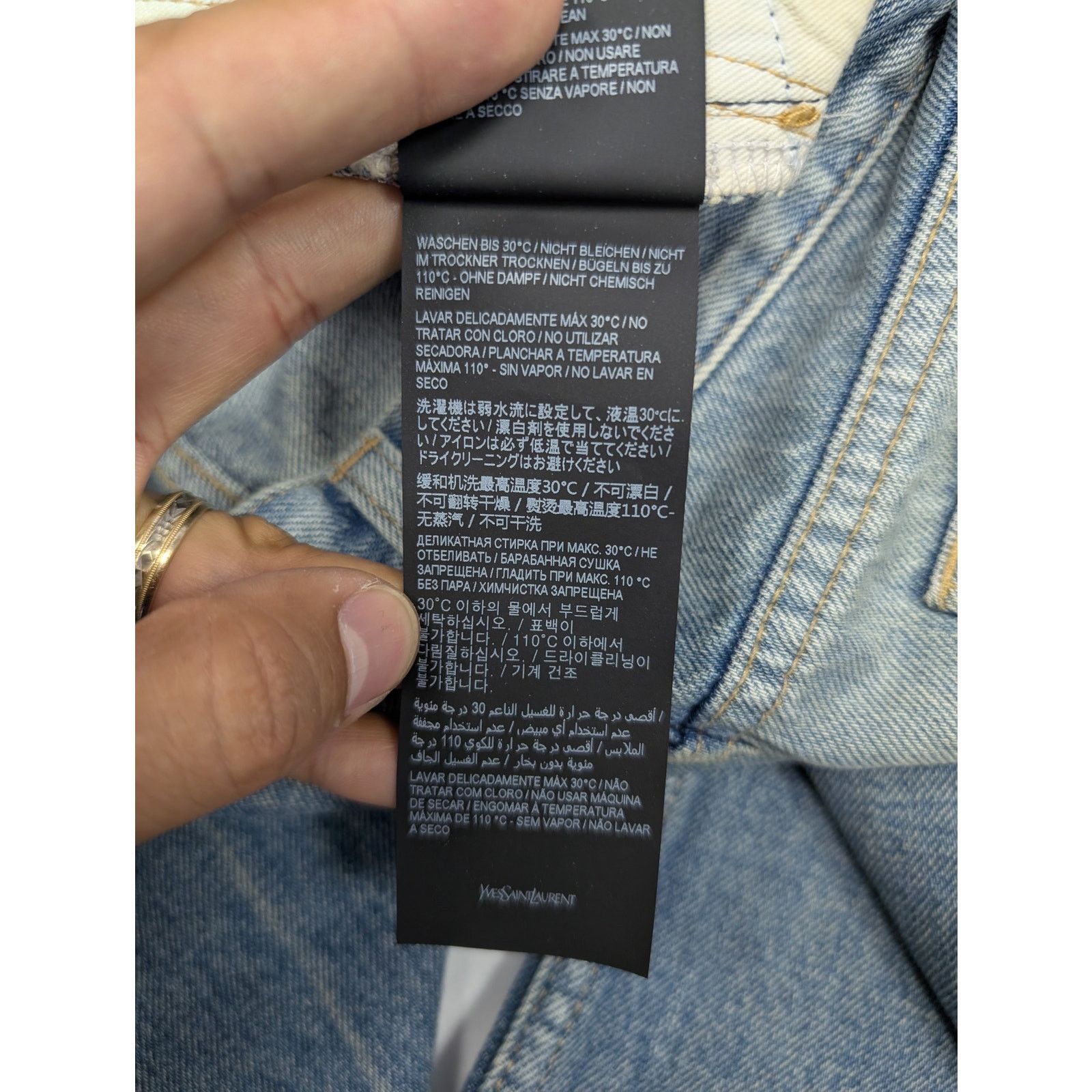 Saint Laurent Paris o1rshd1 70's Pants OGKD77 Jean in Medium Blue Size US 29 - 19 Thumbnail