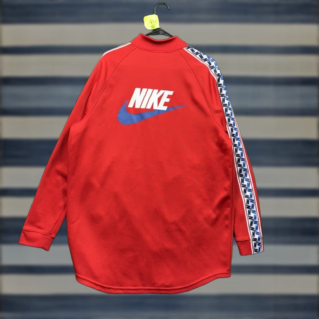 Nike VINTAGE Nike Sportswear Track Jacket Mens XL Red White Full Zip Retro Logo Sportswear Size US XL / EU 56 / 4 - 1 Thumbnail