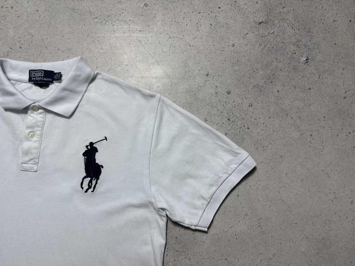 Polo Ralph Lauren Polo Ralph Lauren Vintage Polo Shirt Big Pony #3 PRL White Size US XL / EU 56 / 4 - 2 Thumbnail