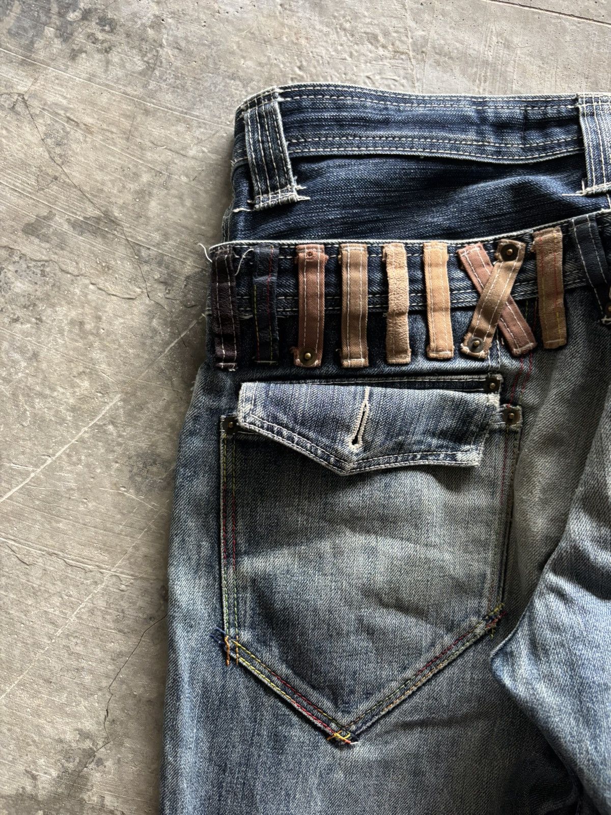 PPFM DOUBLE WAIST BREATHMINT DISTRESSED JAPANESE MULTIZIPPER PUNK Size US 31 - 15 Thumbnail