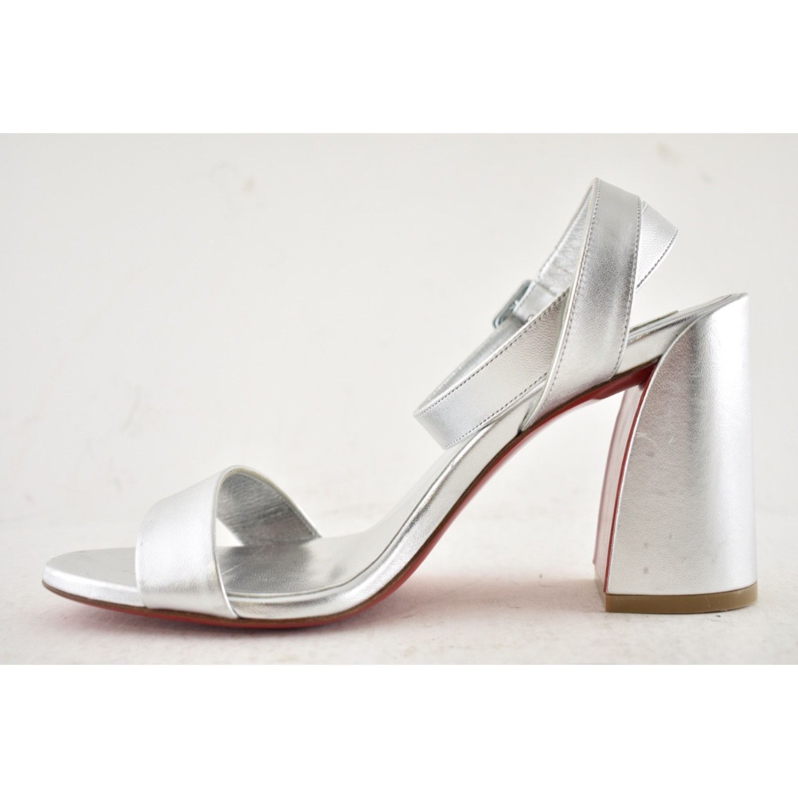 Christian Louboutin Christian Louboutin Miss Sabina 85 Silver Sandal 37 Size US 6 / IT 36 - 12 Thumbnail