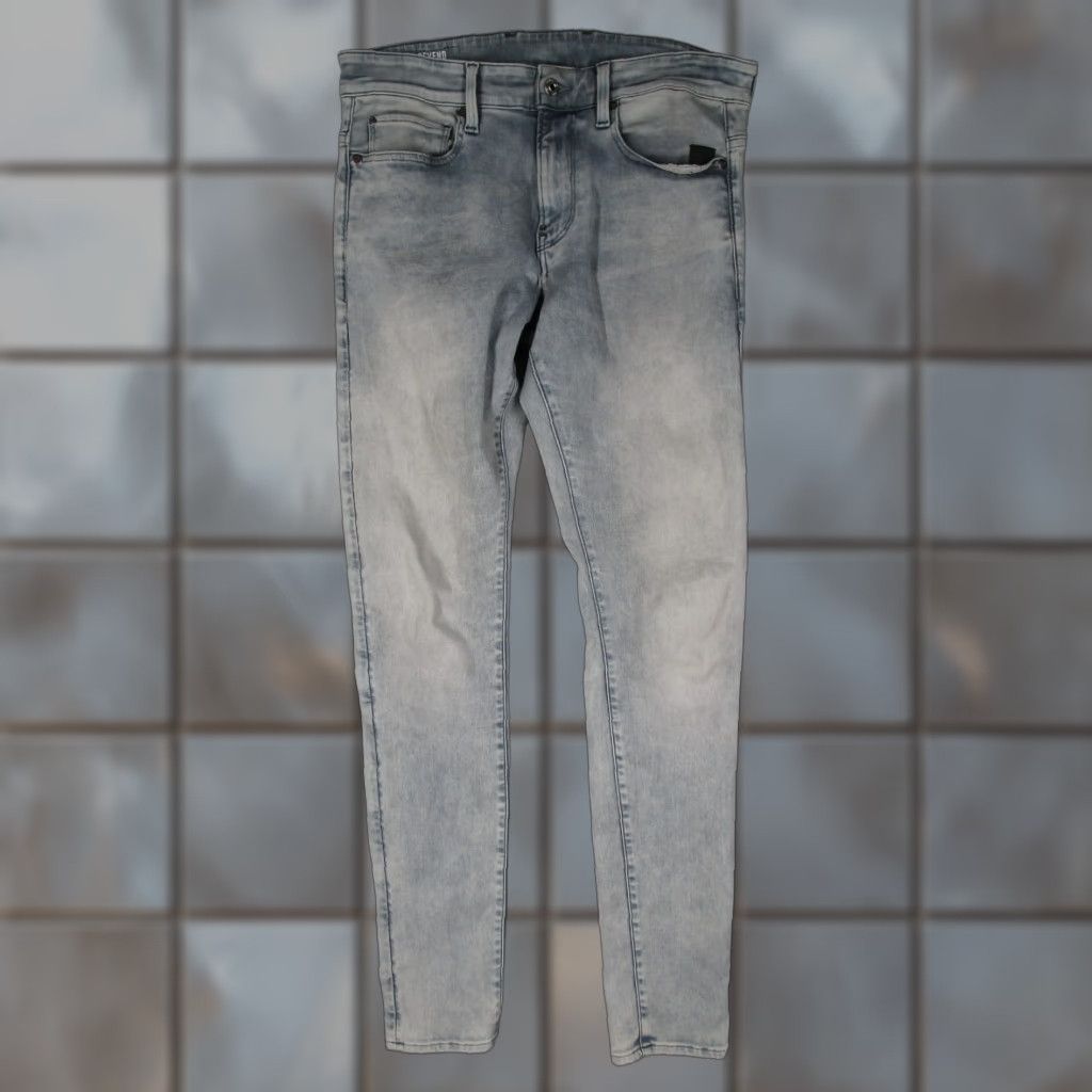 G-Star G Star Raw Jeans Mens 33 Blue Revend Skinny Denim 33x34* Jeans Blue Slim City Punk Rock 90s Mens Size US 33 - 1 Thumbnail